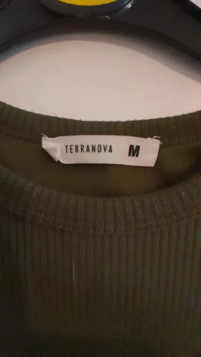 Blusa feminina, cor kaki, tamanho M, Marca Terranova – photo 3